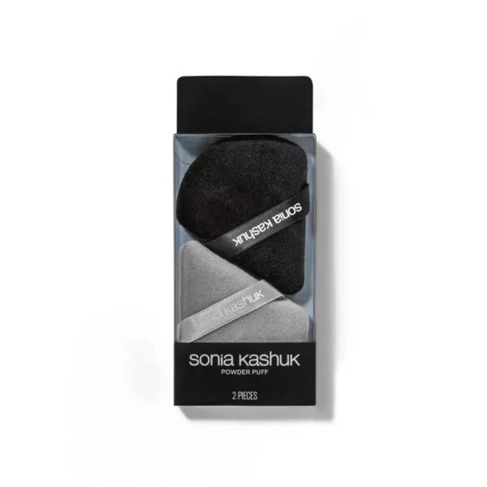 Sonia Kashuk Powder Puff for Losse & pressed Powder 2 Pieces Black / Gray